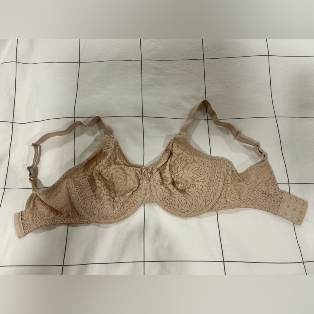 Wacoal Women’s Halo Lace Underwire Bra, natural nude, size 32G